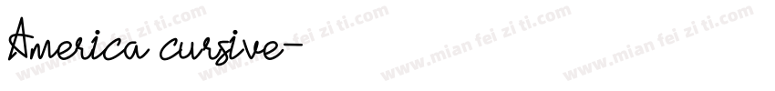 America cursive字体转换